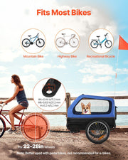 Dog Bike Trailer, Supports up to 40 kg, Pet Cart Bicycle Carrier for Small & Large Dogs, Easy Folding Frame V952-TCSCWZXCTC88AW1LH001V0