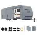 Travel Trailer Cover, 9.1-9.8m RV Cover, 4-Layer Non-Woven Fabric Camper Cover, Waterproof, Windproof And V952-TCSFCCYTGSFCVZTTJV0