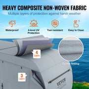 Travel Trailer Cover, 9.1-9.8m RV Cover, 4-Layer Non-Woven Fabric Camper Cover, Waterproof, Windproof And V952-TCSFCCYTGSFCVZTTJV0