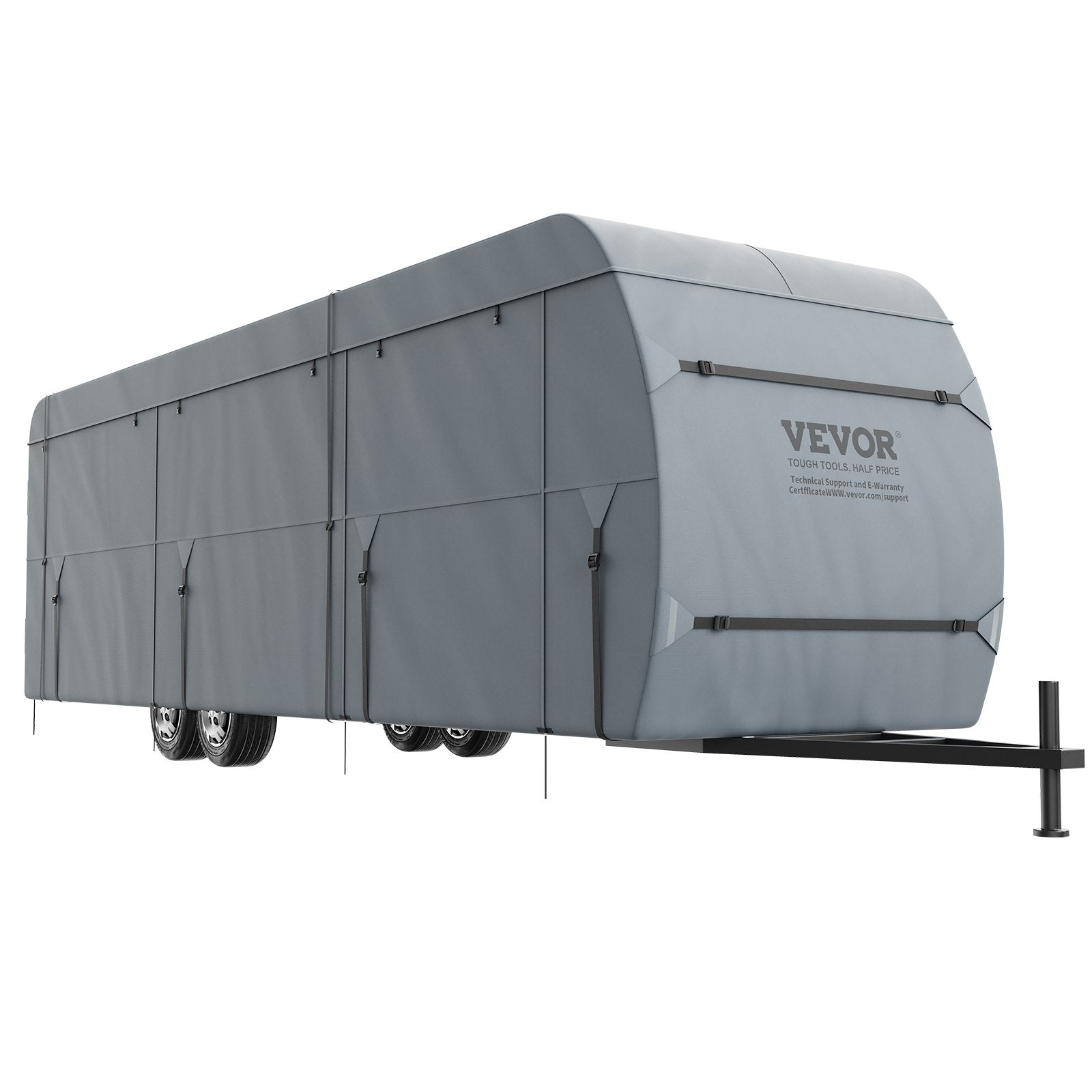 Travel Trailer Cover, 9.1-9.8m RV Cover, 4-Layer Non-Woven Fabric Camper Cover, Waterproof, Windproof And V952-TCSFCCYTGSFCVZTTJV0