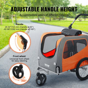 Dog Bike Trailer, Supports up to 30 kg, 2-in-1 Pet Stroller Cart Bicycle Carrier, Easy Folding Cart Frame V952-TCTCLYSCWZXCMJR9ZV0