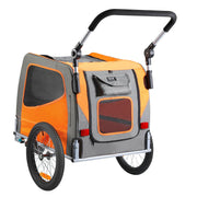 Dog Bike Trailer, Supports up to 30 kg, 2-in-1 Pet Stroller Cart Bicycle Carrier, Easy Folding Cart Frame V952-TCTCLYSCWZXCMJR9ZV0