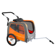 Dog Bike Trailer, Supports up to 30 kg, 2-in-1 Pet Stroller Cart Bicycle Carrier, Easy Folding Cart Frame V952-TCTCLYSCWZXCMJR9ZV0