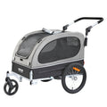 Dog Bike Trailer, Supports up to 40 kg, 2-in-1 Pet Stroller Cart Bicycle Carrier, Easy Folding Cart Frame V952-TCTCLYSCWZXCSF5IBV0