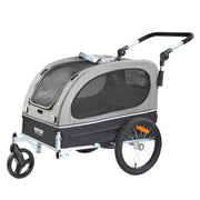 Dog Bike Trailer, Supports up to 40 kg, 2-in-1 Pet Stroller Cart Bicycle Carrier, Easy Folding Cart Frame V952-TCTCLYSCWZXCSF5IBV0