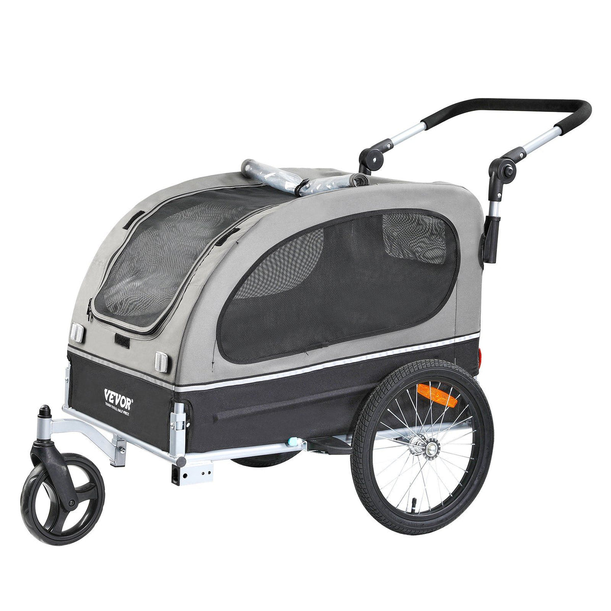 Dog Bike Trailer, Supports up to 40 kg, 2-in-1 Pet Stroller Cart Bicycle Carrier, Easy Folding Cart Frame V952-TCTCLYSCWZXCSF5IBV0