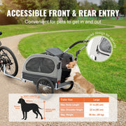 Dog Bike Trailer, Supports up to 40 kg, 2-in-1 Pet Stroller Cart Bicycle Carrier, Easy Folding Cart Frame V952-TCTCLYSCWZXCSF5IBV0
