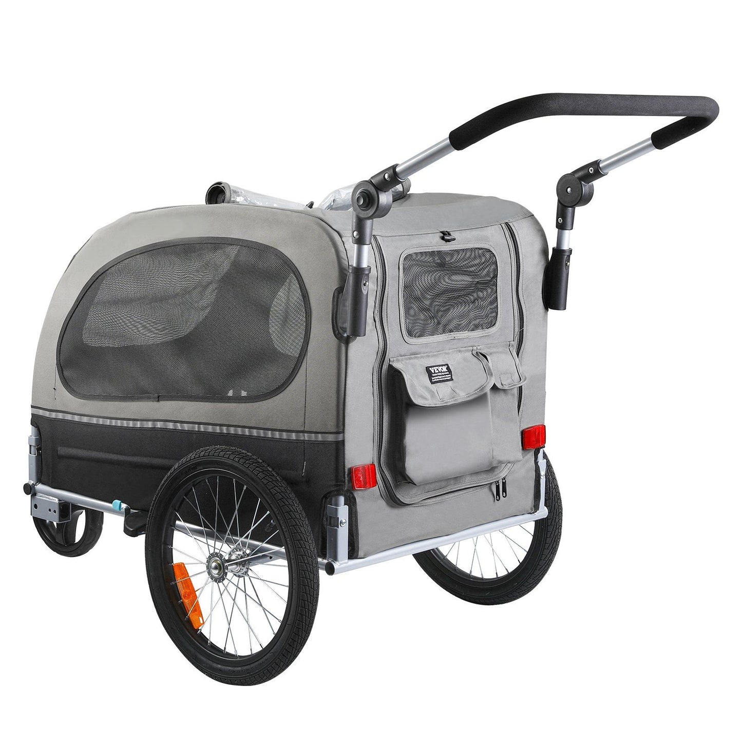 Dog Bike Trailer, Supports up to 40 kg, 2-in-1 Pet Stroller Cart Bicycle Carrier, Easy Folding Cart Frame V952-TCTCLYSCWZXCSF5IBV0
