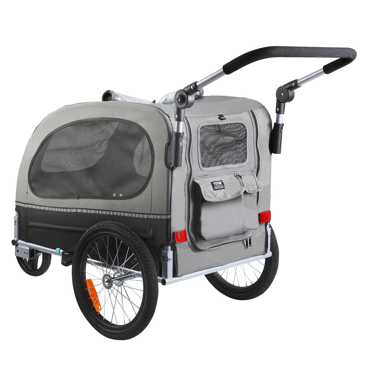 Dog Bike Trailer, Supports up to 40 kg, 2-in-1 Pet Stroller Cart Bicycle Carrier, Easy Folding Cart Frame V952-TCTCLYSCWZXCSF5IBV0