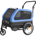Dog Bike Trailer, Supports up to 40 kg, 2-in-1 Pet Stroller Cart Bicycle Carrier for Small & Large Dogs, Easy V952-TCTCLYSCWZXCV6PKI001V0