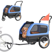 Dog Bike Trailer, Supports up to 40 kg, 2-in-1 Pet Stroller Cart Bicycle Carrier for Small & Large Dogs, Easy V952-TCTCLYSCWZXCV6PKI001V0