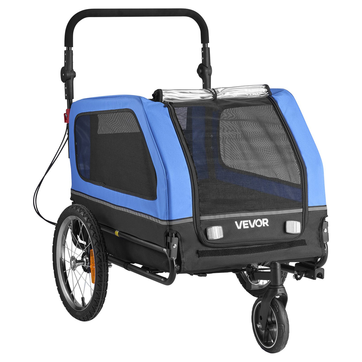 Dog Bike Trailer, Supports up to 40 kg, 2-in-1 Pet Stroller Cart Bicycle Carrier for Small & Large Dogs, Easy V952-TCTCLYSCWZXCV6PKI001V0