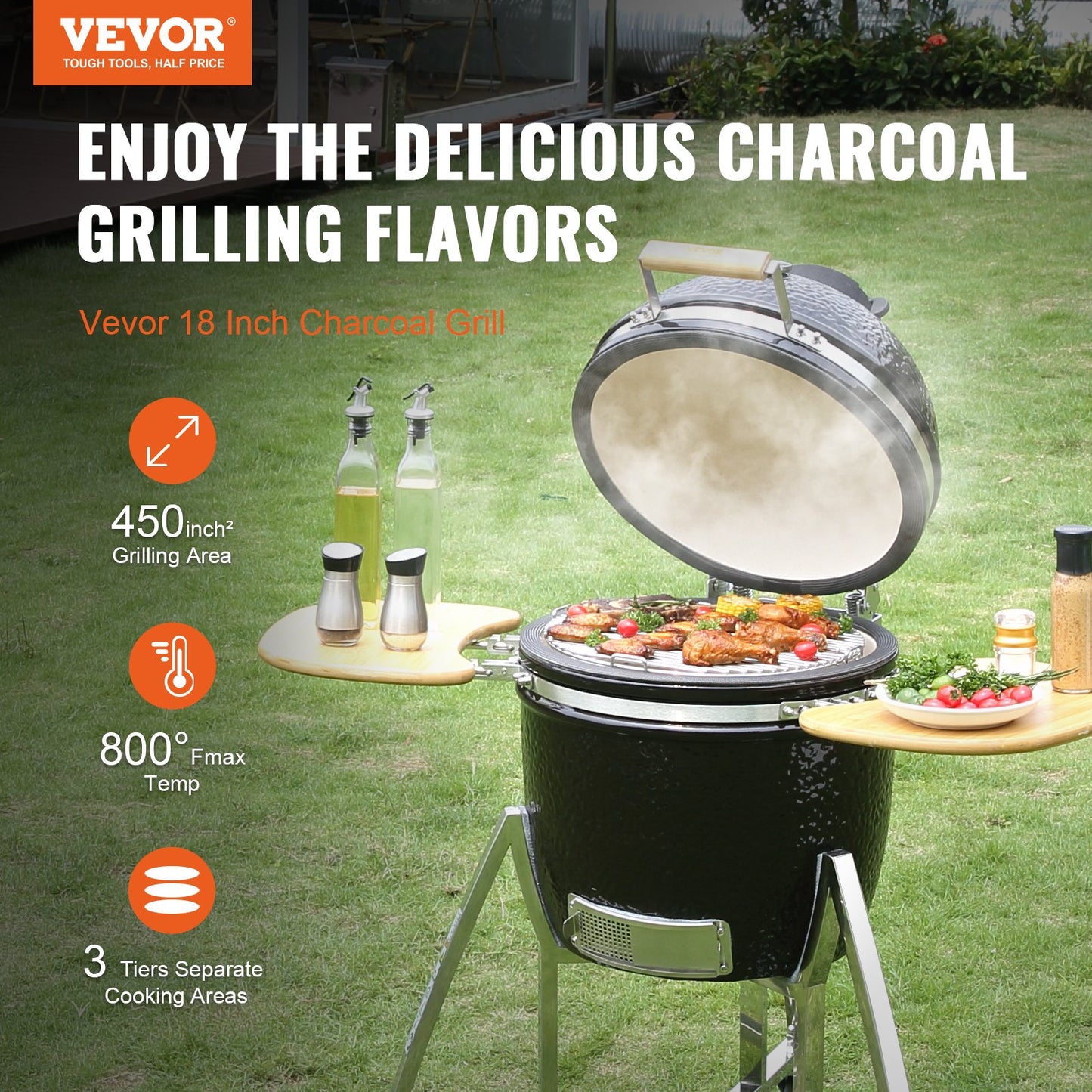 Portable Charcoal Grill, Propane Gas Grills with Cover and Cart, Heavy Duty Stainless Steel BBQ Grill, Mini V952-TCYXLYC1834505GFZV0