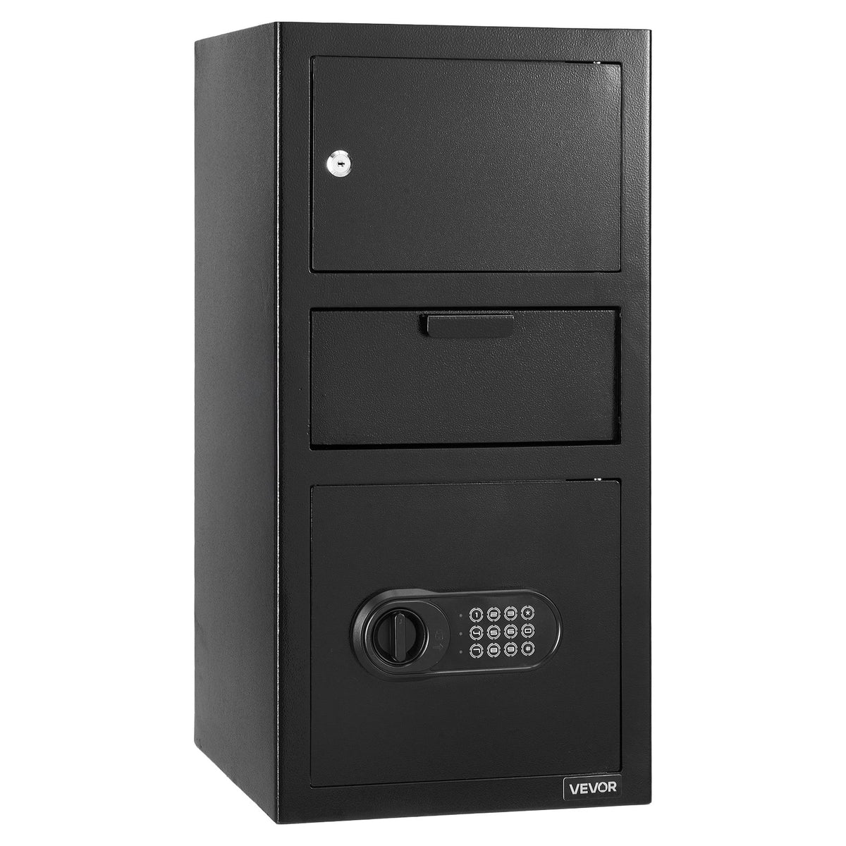 3.6 Cubic Feet Drop Safe, Large Capacity Front Drop Slot Safe Box with Digital Keypad, Heavy Duty 3 Tiers V952-TDSBXJ1378131EP8M001V9