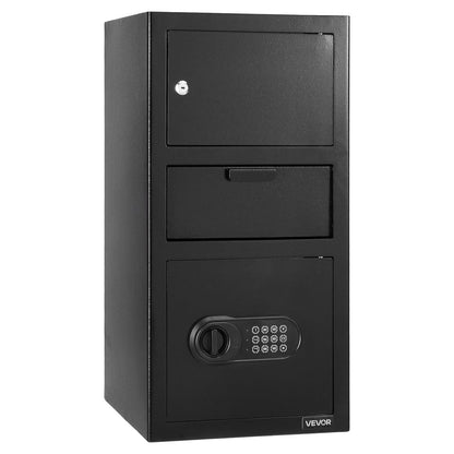 3.6 Cubic Feet Drop Safe, Large Capacity Front Drop Slot Safe Box with Digital Keypad, Heavy Duty 3 Tiers V952-TDSBXJ1378131EP8M001V9