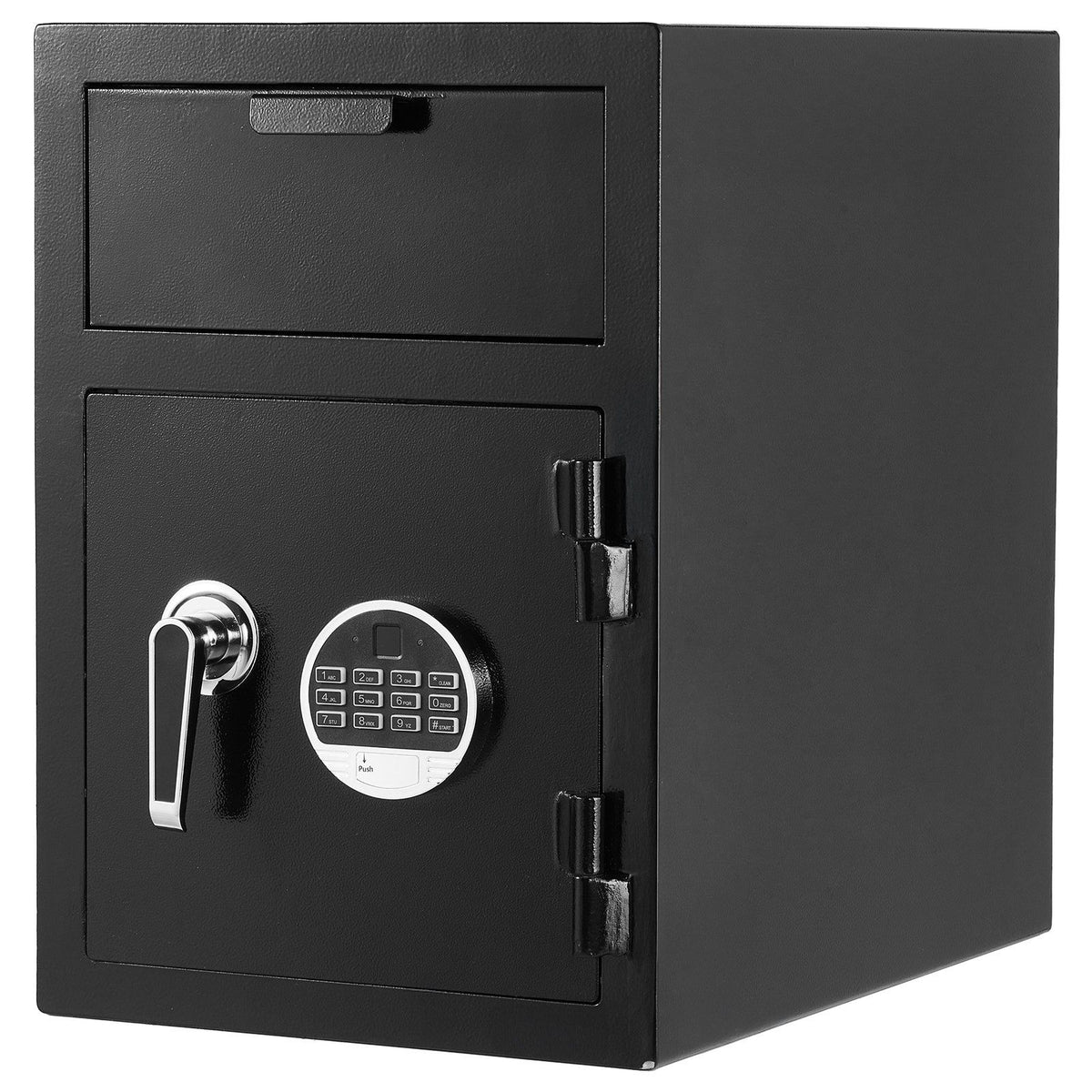 1.2 Cubic Feet Drop Safe, Large Capacity Front Drop Slot Safe Box with Digital Keypad, Heavy Duty 2 Tiers V952-TDSBXJ141420DFPNC001V9