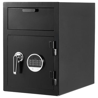 1.2 Cubic Feet Drop Safe, Large Capacity Front Drop Slot Safe Box with Digital Keypad, Heavy Duty 2 Tiers V952-TDSBXJ141420DFPNC001V9