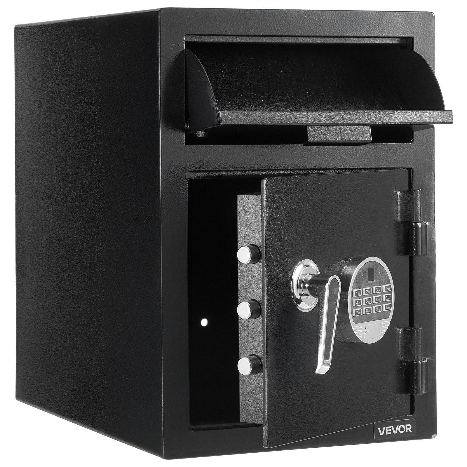1.2 Cubic Feet Drop Safe, Large Capacity Front Drop Slot Safe Box with Digital Keypad, Heavy Duty 2 Tiers V952-TDSBXJ141420DFPNC001V9