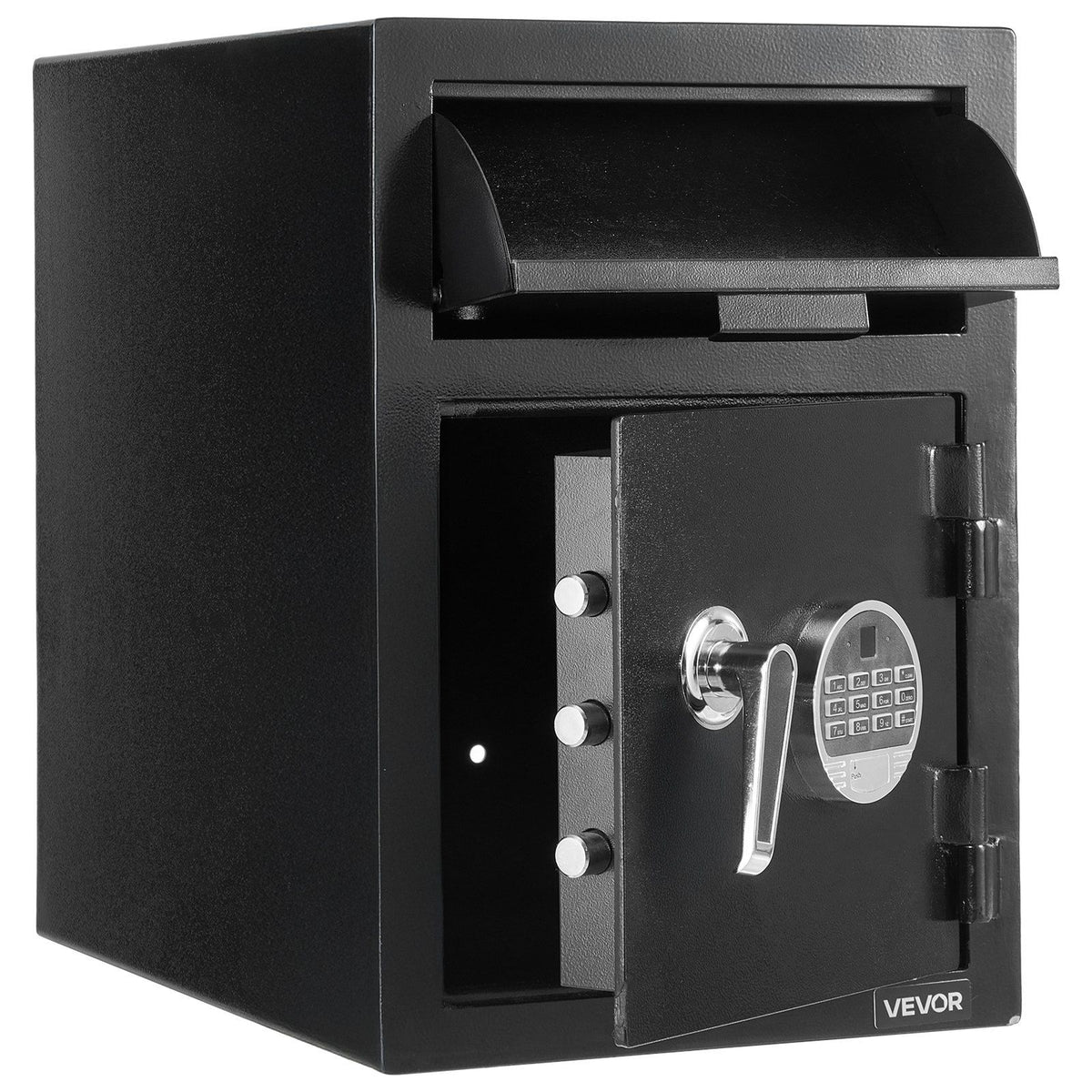 1.2 Cubic Feet Drop Safe, Large Capacity Front Drop Slot Safe Box with Digital Keypad, Heavy Duty 2 Tiers V952-TDSBXJ141420DFPNC001V9