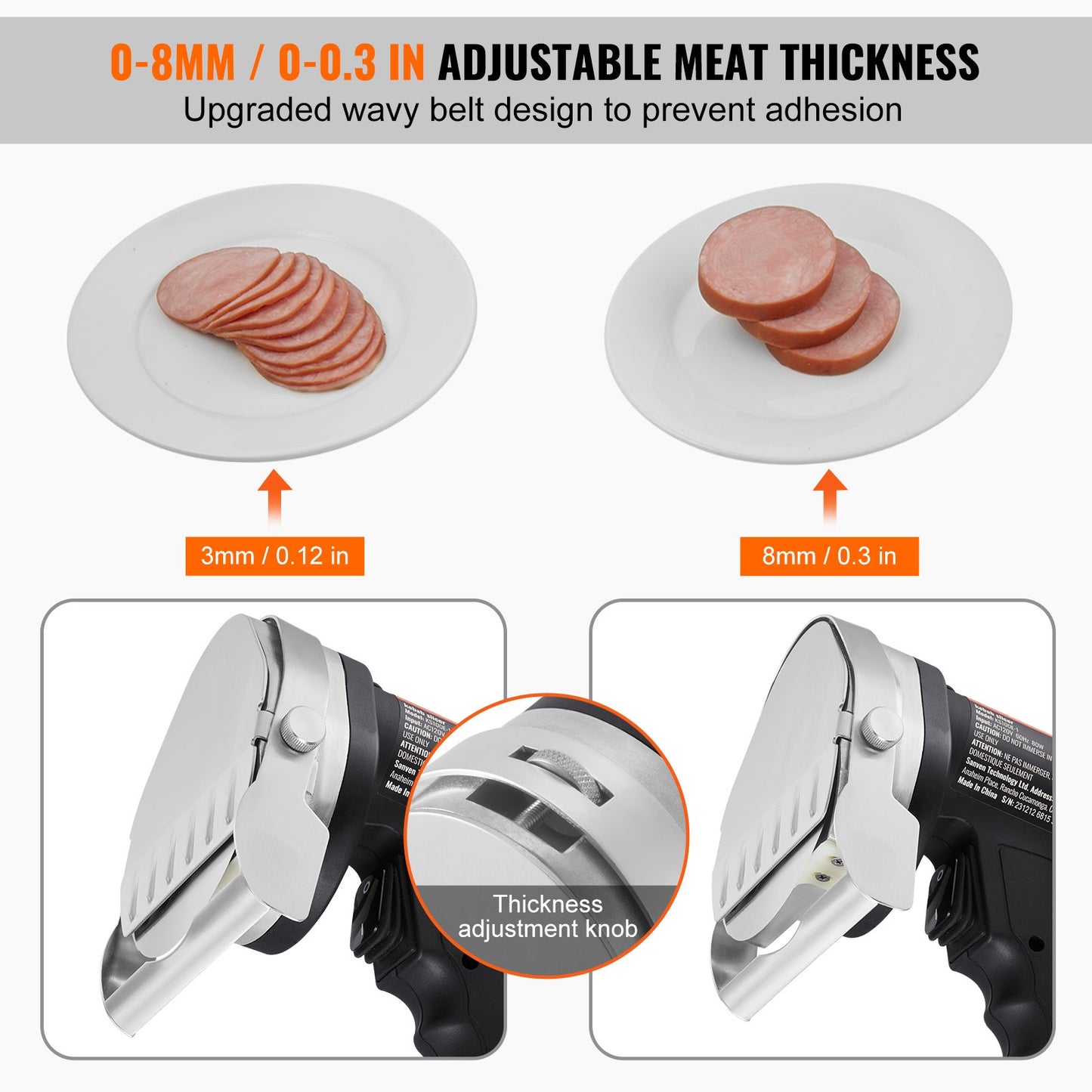 Electric Shawarma Knife, 80W Professional Turkish Kebab Knife, Commercial Stainless Steel Gyro Cutter, Doner V952-TEQKRD80WYBDC31TVV3