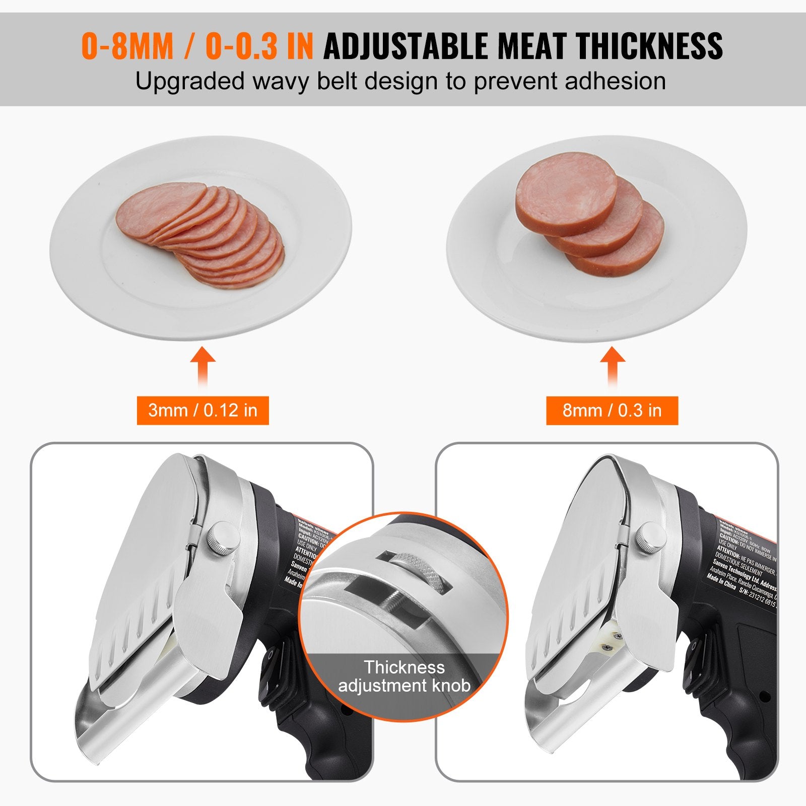 Electric Shawarma Knife, 80W Professional Turkish Kebab Knife, Commercial Stainless Steel Gyro Cutter, Doner V952-TEQKRD80WYBDC31TVV3