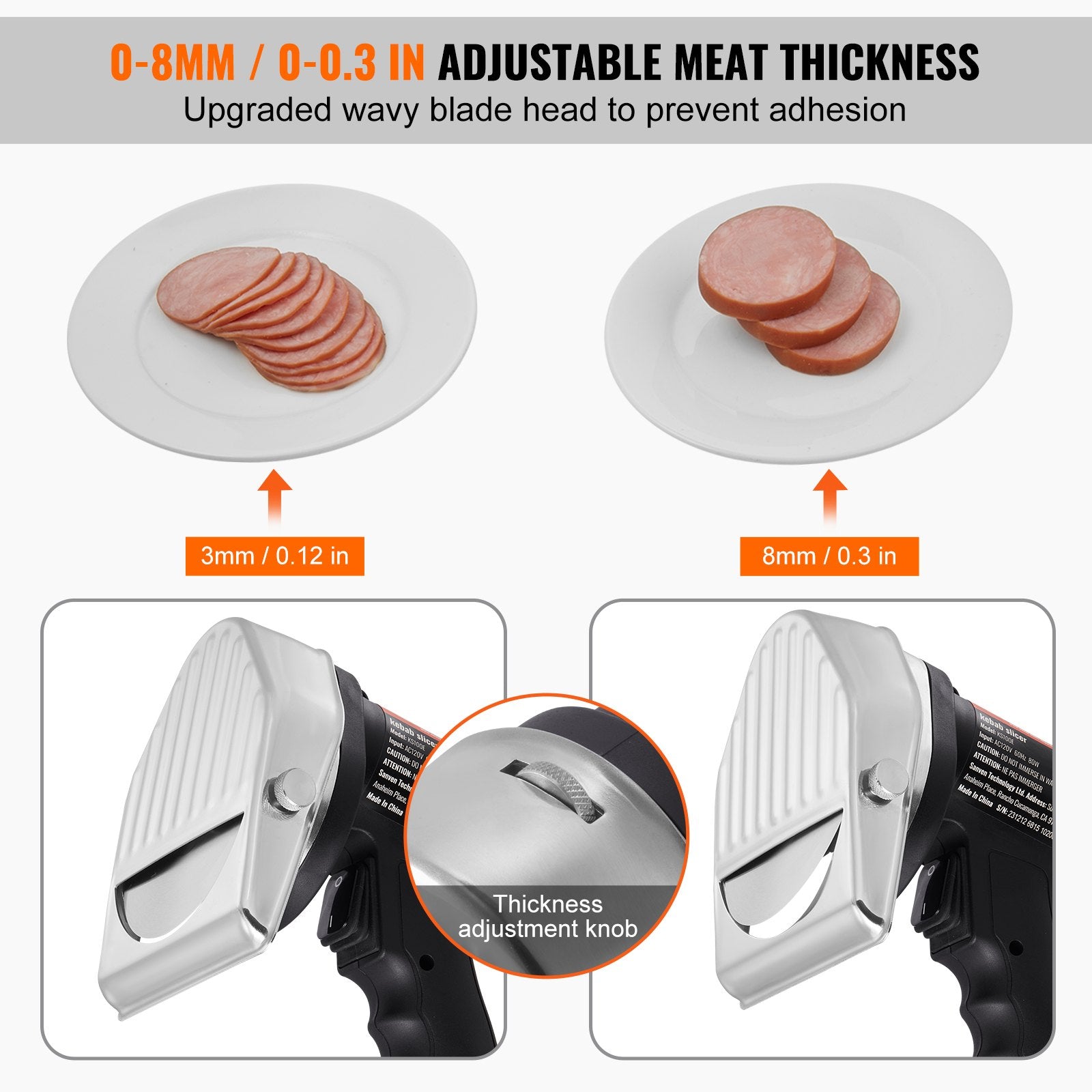 Electric Shawarma Knife, 80W Professional Turkish Kebab Knife, Commercial Stainless Steel Gyro Cutter, Doner V952-TEQKRDW80WBDNAO7VV3