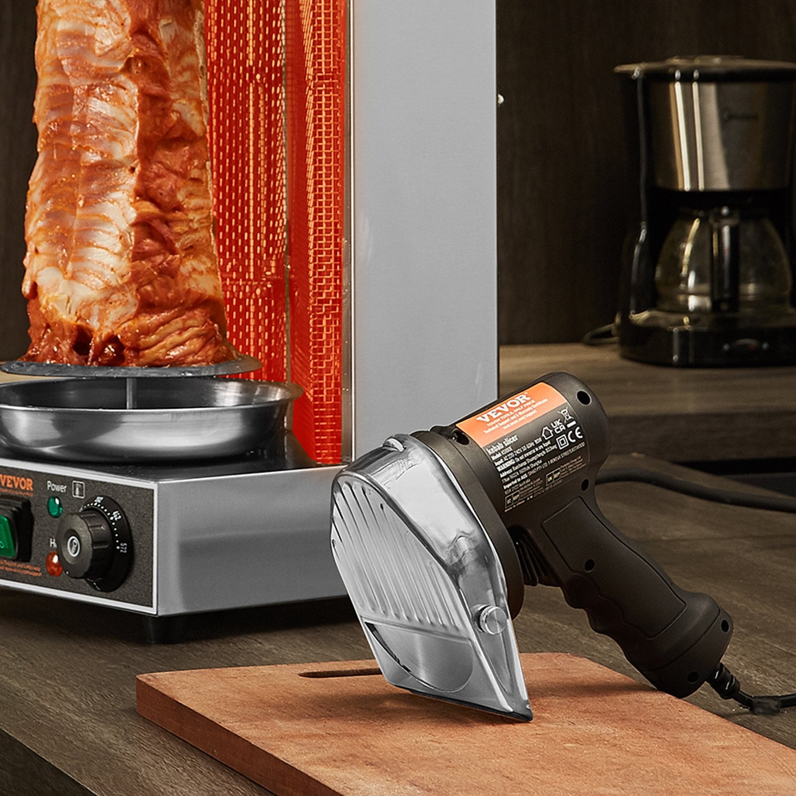 Electric Shawarma Knife, 80W Professional Turkish Kebab Knife, Commercial Stainless Steel Gyro Cutter, Doner V952-TEQKRDW80WBDNAO7VV3