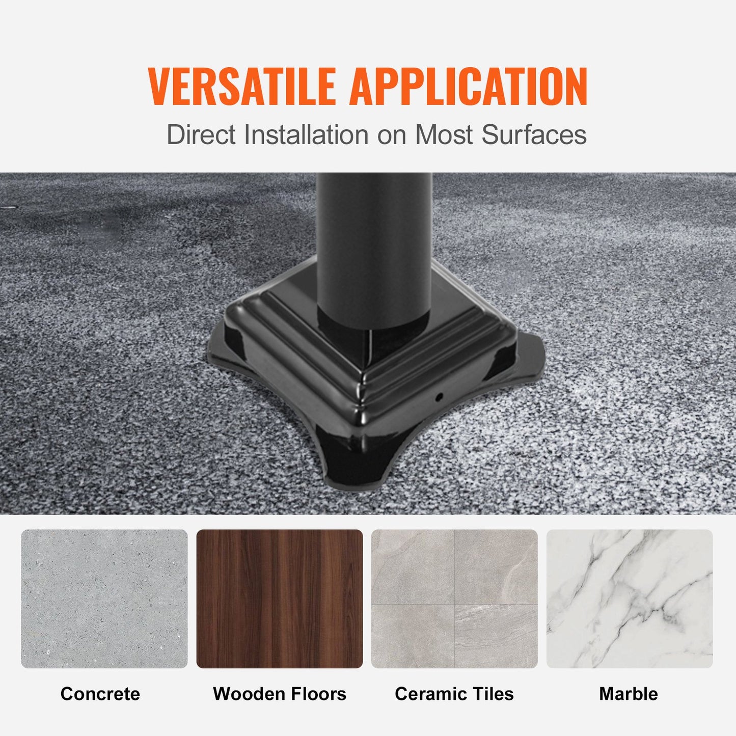 1-3 Step Handrail Railing for Steps Steel 150 kg Capacity with Screw Kit V952-TFBXYGLZHS3C1XYBOV0