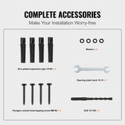1-3 Step Handrail Railing for Steps Steel 150 kg Capacity with Screw Kit V952-TFBXYGLZHS3C1XYBOV0