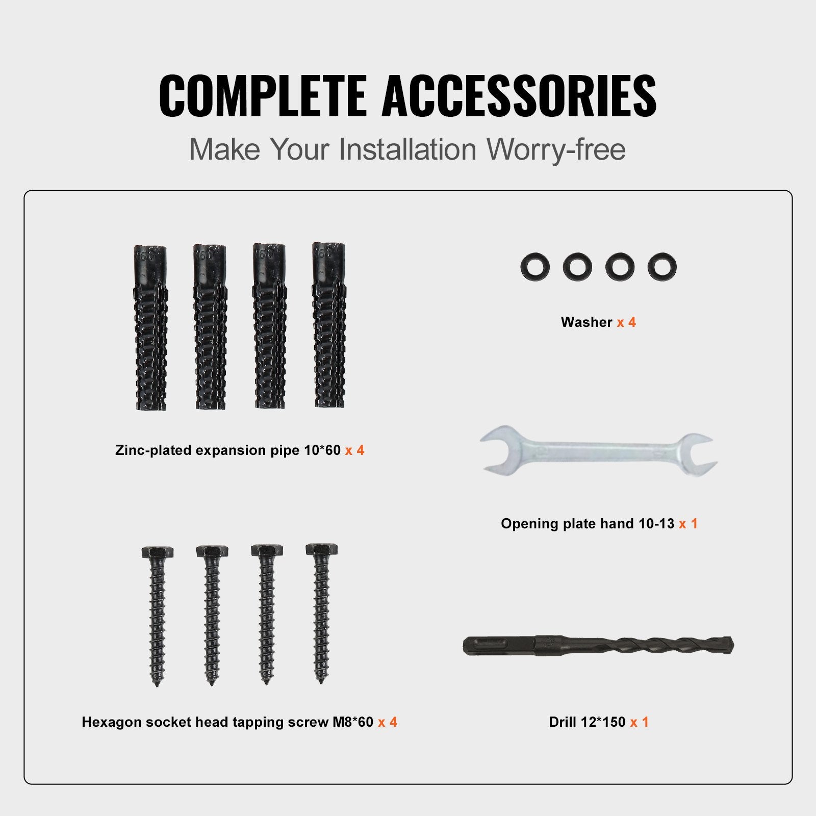 1-3 Step Handrail Railing for Steps Steel 150 kg Capacity with Screw Kit V952-TFBXYGLZHS3C1XYBOV0