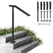 1-3 Step Handrail Railing for Steps Steel 150 kg Capacity with Screw Kit V952-TFBXYGLZHS3C1XYBOV0