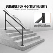 Outdoor Handrail 165LBS Load Handrail Outdoor Stairs Aluminum Stair Handrail 152 x 89.5 cm Outdoor Stair V952-TFDGLZHS5FT585EFIV0
