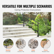 Outdoor Handrail 165LBS Load Handrail Outdoor Stairs Aluminum Stair Handrail 152 x 89.5 cm Outdoor Stair V952-TFDGLZHS5FT585EFIV0