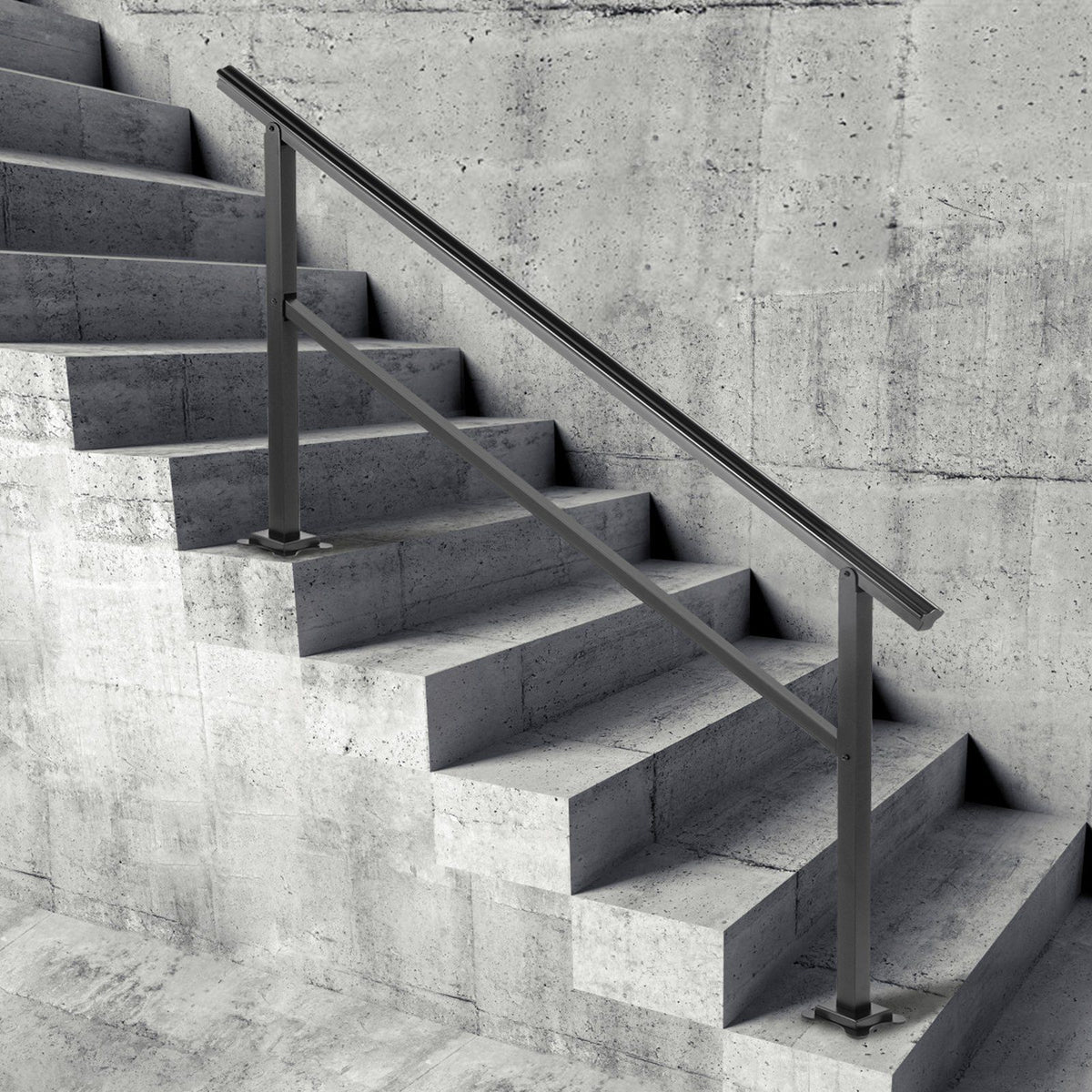 Outdoor Handrail 165LBS Load Handrail Outdoor Stairs Aluminum Stair Handrail 152 x 89.5 cm Outdoor Stair V952-TFDGLZHS5FT585EFIV0