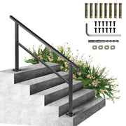 Outdoor Handrail 165LBS Load Handrail Outdoor Stairs Aluminum Stair Handrail 152 x 89.5 cm Outdoor Stair V952-TFDGLZHS5FT585EFIV0
