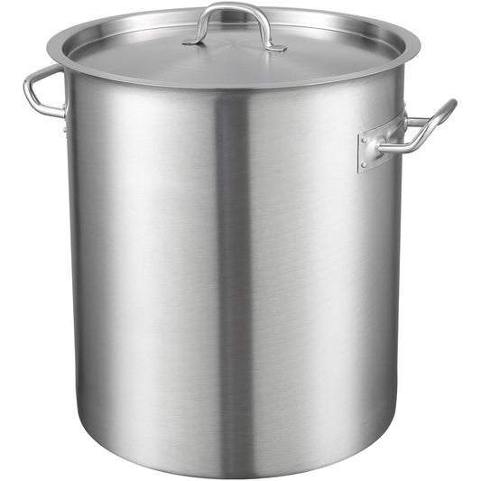 Stainless Steel Stockpot, 42 Quart Large Cooking Pots, Multipurpose Cookware Sauce Pot with Lid & Handle, V952-TGFHDB30442QTKOM5V0