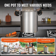 Stainless Steel Stockpot, 42 Quart Large Cooking Pots, Multipurpose Cookware Sauce Pot with Lid & Handle, V952-TGFHDB30442QTKOM5V0