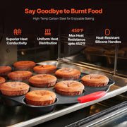 Baking Pan Set 10-Piece Nonstick Carbon Steel Set with Silicone Handles V952-TGKPTZ10JHS0KEORVV0