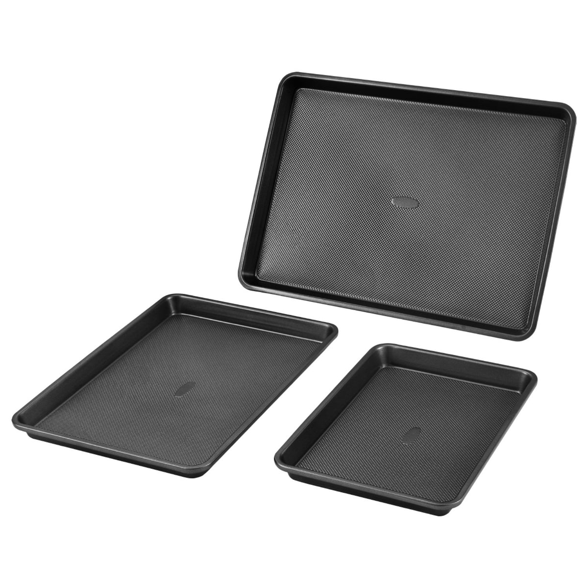 Baking Pan Set 3-Piece Nonstick Carbon Steel Set with Silicone Handles V952-TGKPTZ3JHS00T7HSBV0