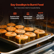 Baking Pan Set 3-Piece Nonstick Carbon Steel Set with Silicone Handles V952-TGKPTZ3JHS00T7HSBV0