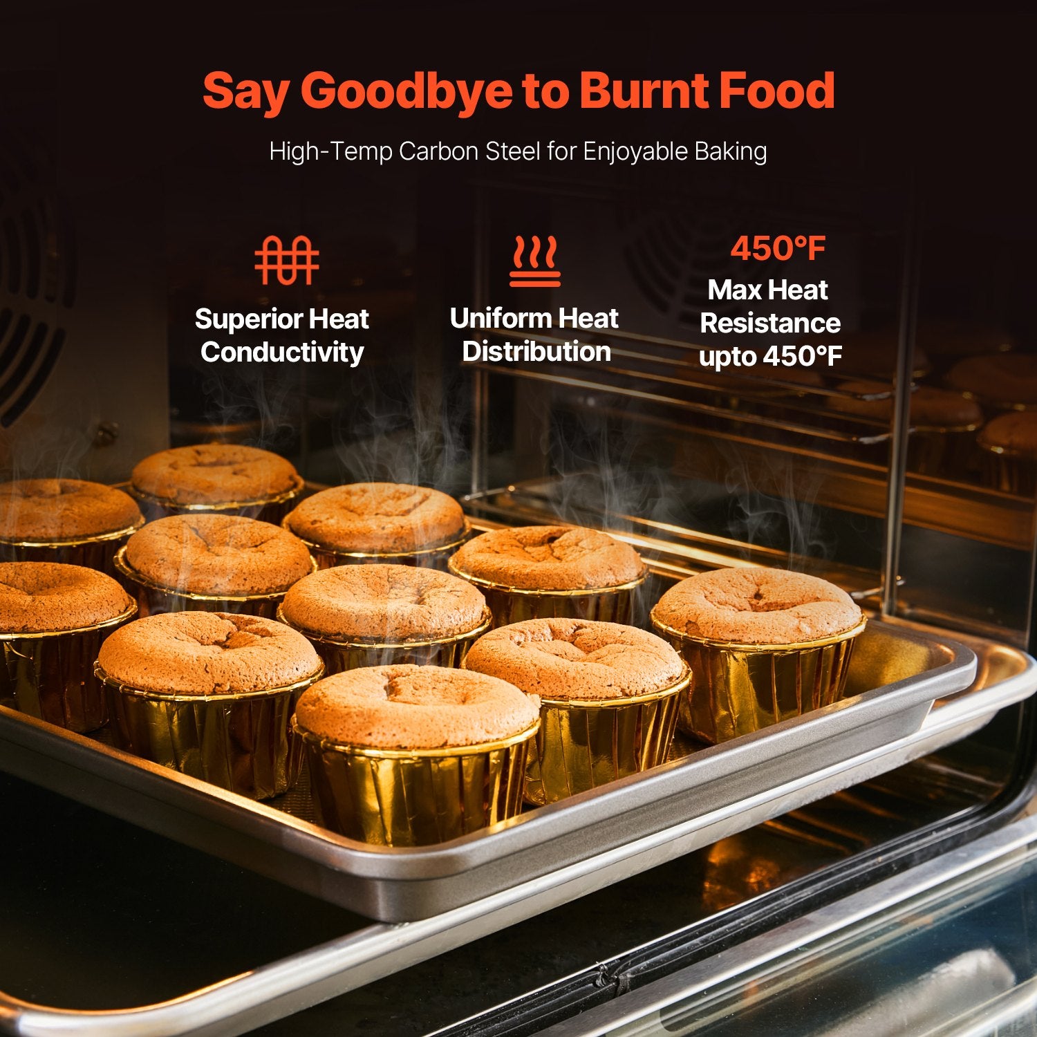 Baking Pan Set 3-Piece Nonstick Carbon Steel Set with Silicone Handles V952-TGKPTZ3JHS00T7HSBV0