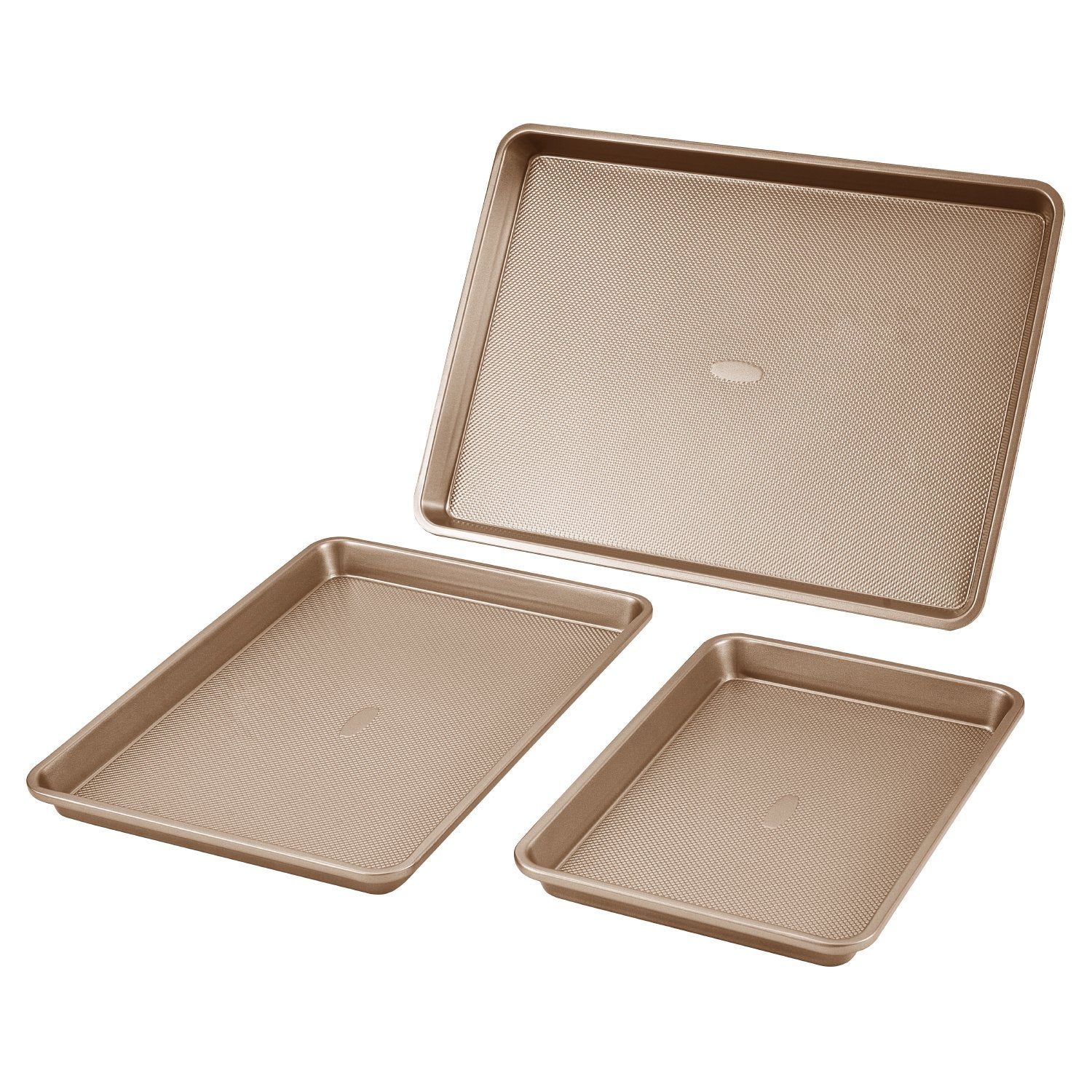 Baking Pan Set 3-Piece Nonstick Carbon Steel Set with Silicone Handles V952-TGKPTZ3JJS00J7BCRV0