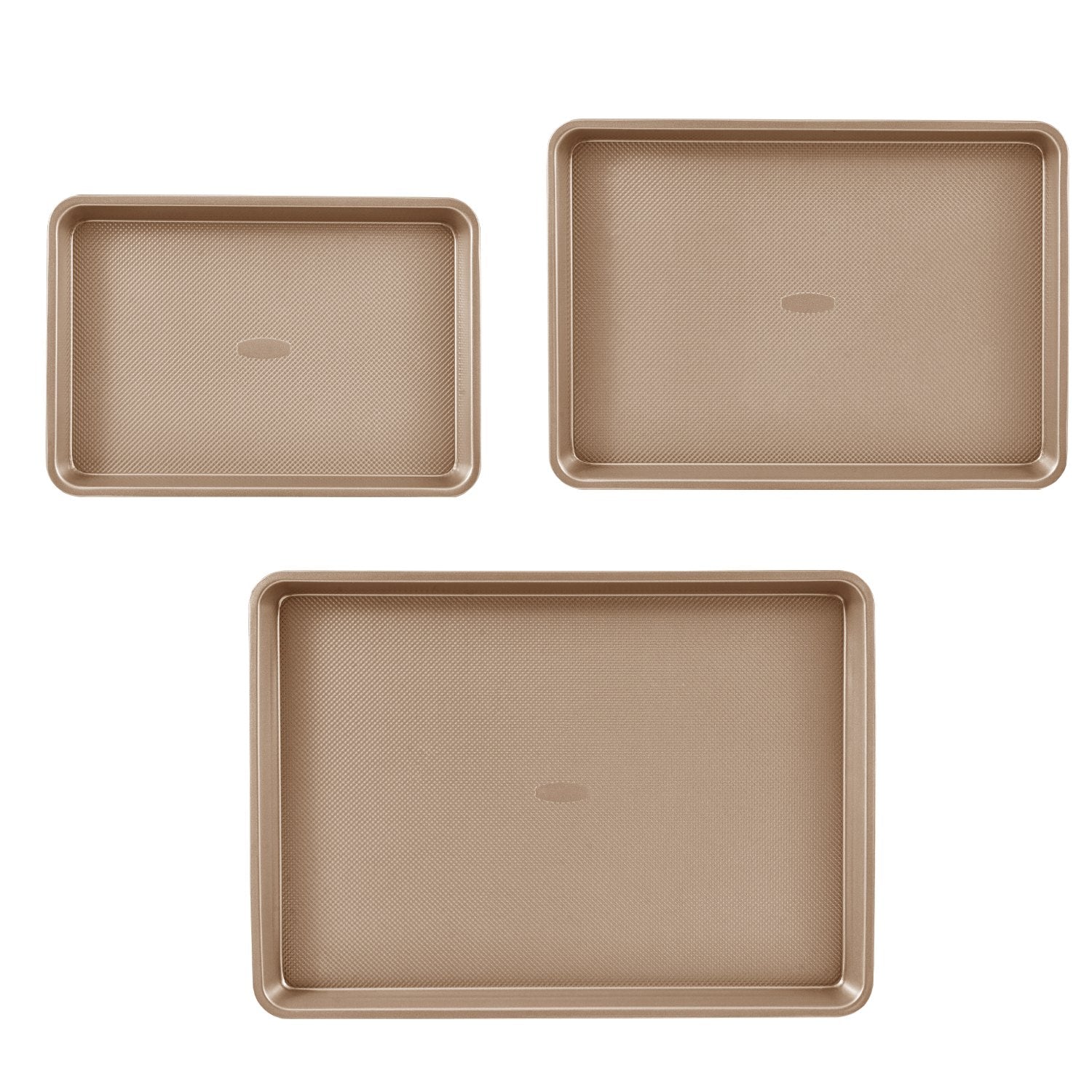 Baking Pan Set 3-Piece Nonstick Carbon Steel Set with Silicone Handles V952-TGKPTZ3JJS00J7BCRV0