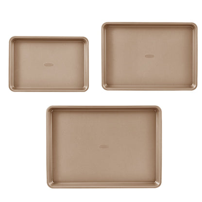 Baking Pan Set 3-Piece Nonstick Carbon Steel Set with Silicone Handles V952-TGKPTZ3JJS00J7BCRV0