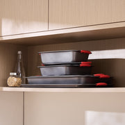 Baking Pan Set 6-Piece Nonstick Carbon Steel Set with Silicone Handles V952-TGKPTZ6JHS00V24UMV0