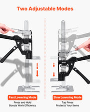 Labor Saving Arm Jack, 2 PCS 200 kg Bearing Capacity, Lifting up to 165 mm, Metal Hand Lifting Jack Tool with V952-TGQ170MM2DHS09LQLV0
