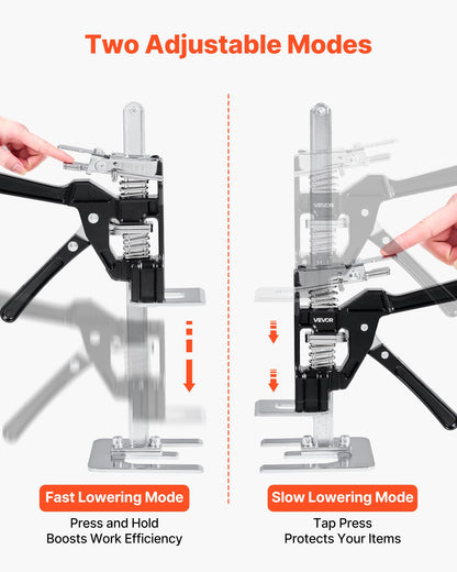 Labor Saving Arm Jack, 2 PCS 200 kg Bearing Capacity, Lifting up to 165 mm, Metal Hand Lifting Jack Tool with V952-TGQ170MM2DHS09LQLV0