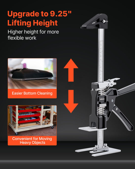 Labor Saving Arm Jack, 2 PCS 200 kg Bearing Capacity, Lifting up to 235 mm, Metal Hand Lifting Jack Tool with V952-TGQ220MM2DHS12IENV0