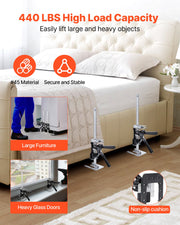Labor Saving Arm Jack, 2 PCS 200 kg Bearing Capacity, Lifting up to 235 mm, Metal Hand Lifting Jack Tool with V952-TGQ220MM2DHS12IENV0