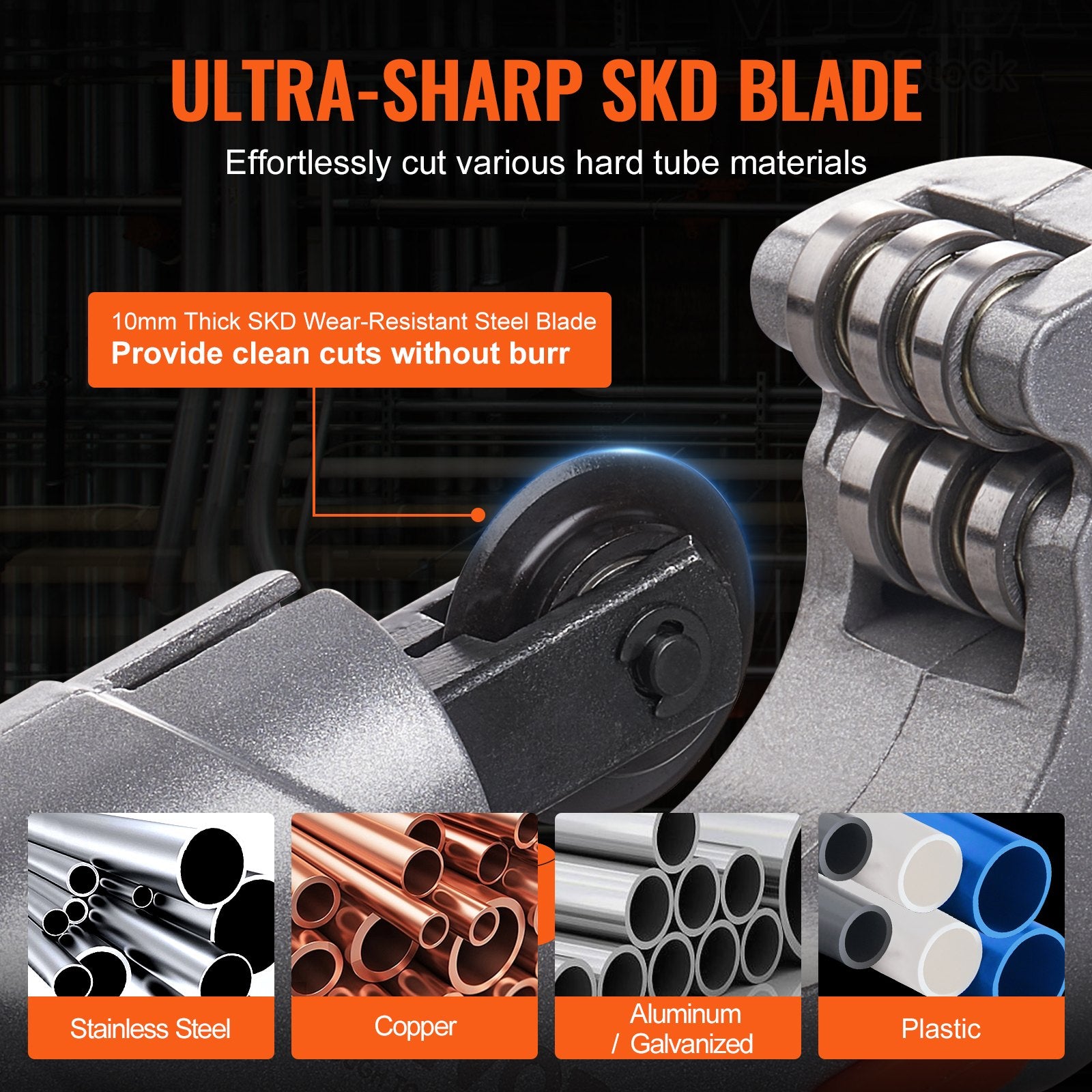 3PCS Tubing Cutter Set, 3/16"-2" O.D. Copper Pipe Cutter, 1/8"-7/8" O.D. Mini Tube Cutter and Deburring Tool, V952-TGQG331621878FNBFV0